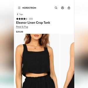 Black Sleeveless Crop Top